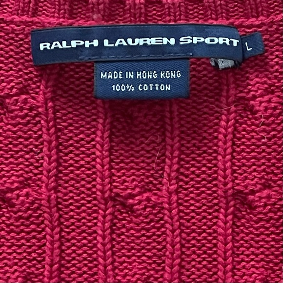 Ralph Lauren Women's Red Cable Knit Sweater - Picture 4 of 6